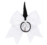 Sequence Unicorn Large 7inch White Cheer Bow for Young Girls [AHA027]