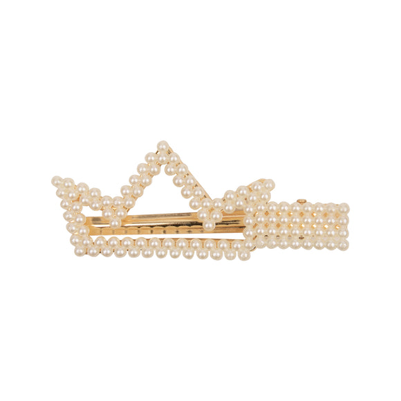 Gold Queens Crown Pearl Hairpin [AHA052]