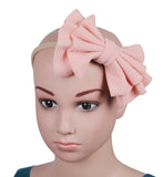 Salmon Pink Big Baby Cloth Bow Hairband [AHA145]