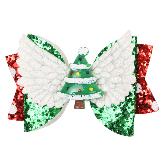 Christmas Shinny Tree Hair Clip Bow for Girls [AHA184]