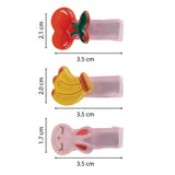 3 Pairs of Cherry, Banana and Bunny Hair Clips for Girls [AHA289]