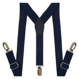 Dark Blue Solid Suspenders for Boys [AKA032]