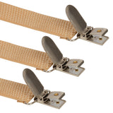 Beige Solid Suspenders for Boys [AKA034]