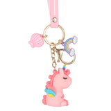 Pink Unicorn Keychain with Cute Fancy Charms Keychain [AKC001]