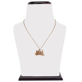 Cute Gold Cat Pendant with Gift Card and Message for Girls [APD054]