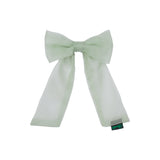 Small Organza Hair Bow in Mint Green