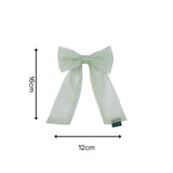 Small Organza Hair Bow in Mint Green
