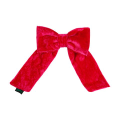 Velvet Long Tail Hair Bow - Small