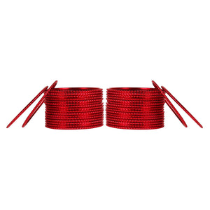 Set of 36 Shinning Metal Bangles in Red [TBN035]