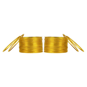 Set of 36 Shinning Metal Bangles in Yellow [TBN039]