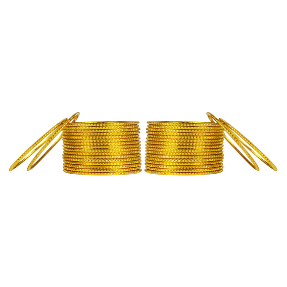 Set of 36 Shinning Metal Bangles in Yellow [TBN039]