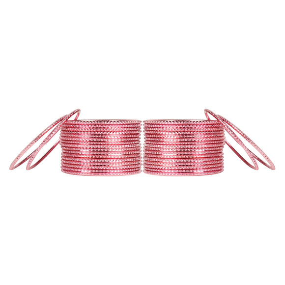 Set of 36 Shinning Metal Bangles in Light Pink [TBN042]