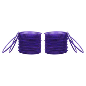 Set of 48 Velvet Bangles in Purple[TBN054]