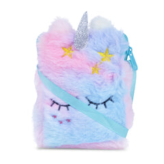 Unicorn Faux Fur Sling Bag for Girls – Soft & Fluffy Crossbody [ABG003]