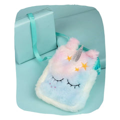 Unicorn Faux Fur Sling Bag for Girls – Soft & Fluffy Crossbody [ABG003]