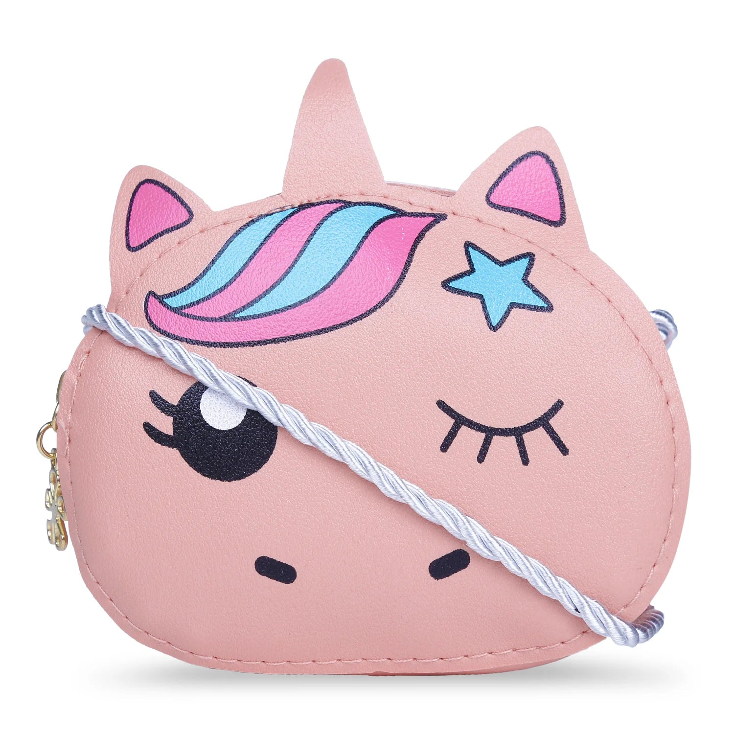 Unicorn Coin Purse for Girls – Mini Crossbody Wallet (Pink) [ABG004]