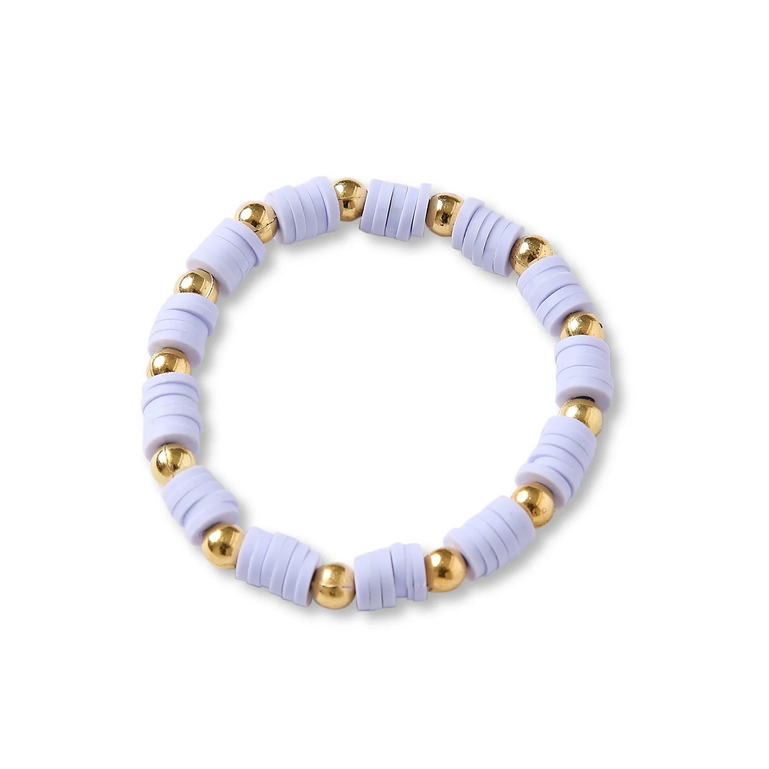 Lavender Haze Stackable Clay Bead Bracelet Set – Boho Aesthetic (Set of 4) [ABR088]