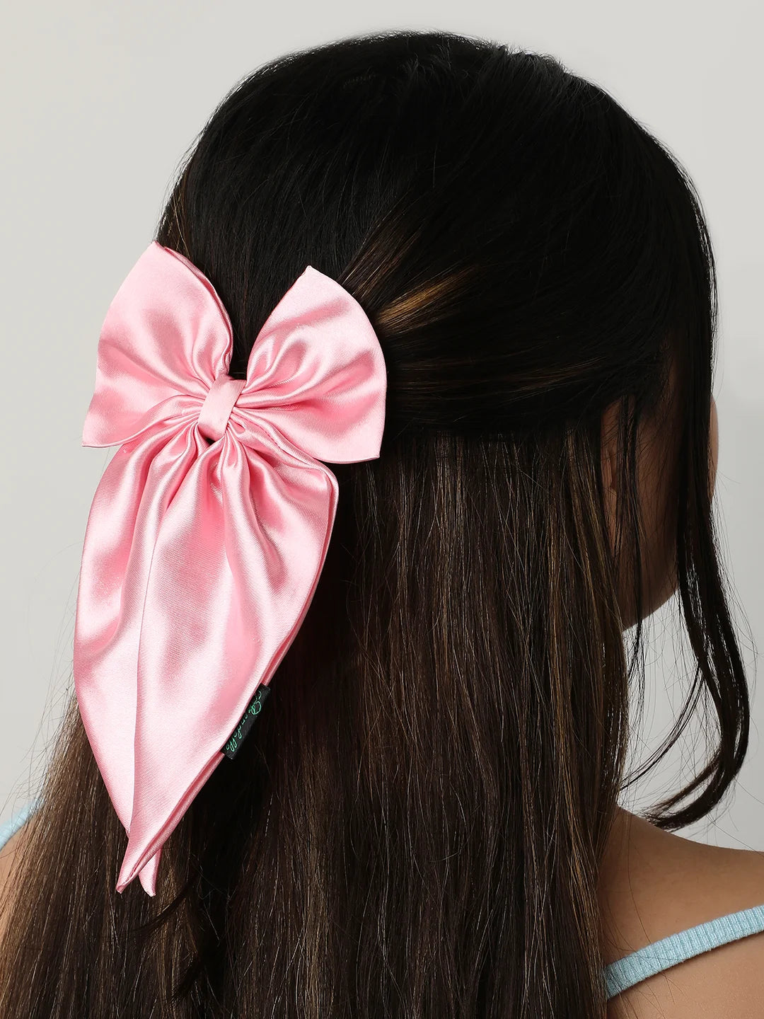 Satin Long Tail Bow  | Bow Hairpin clip  | Anti-Hair Breakage Hairclips