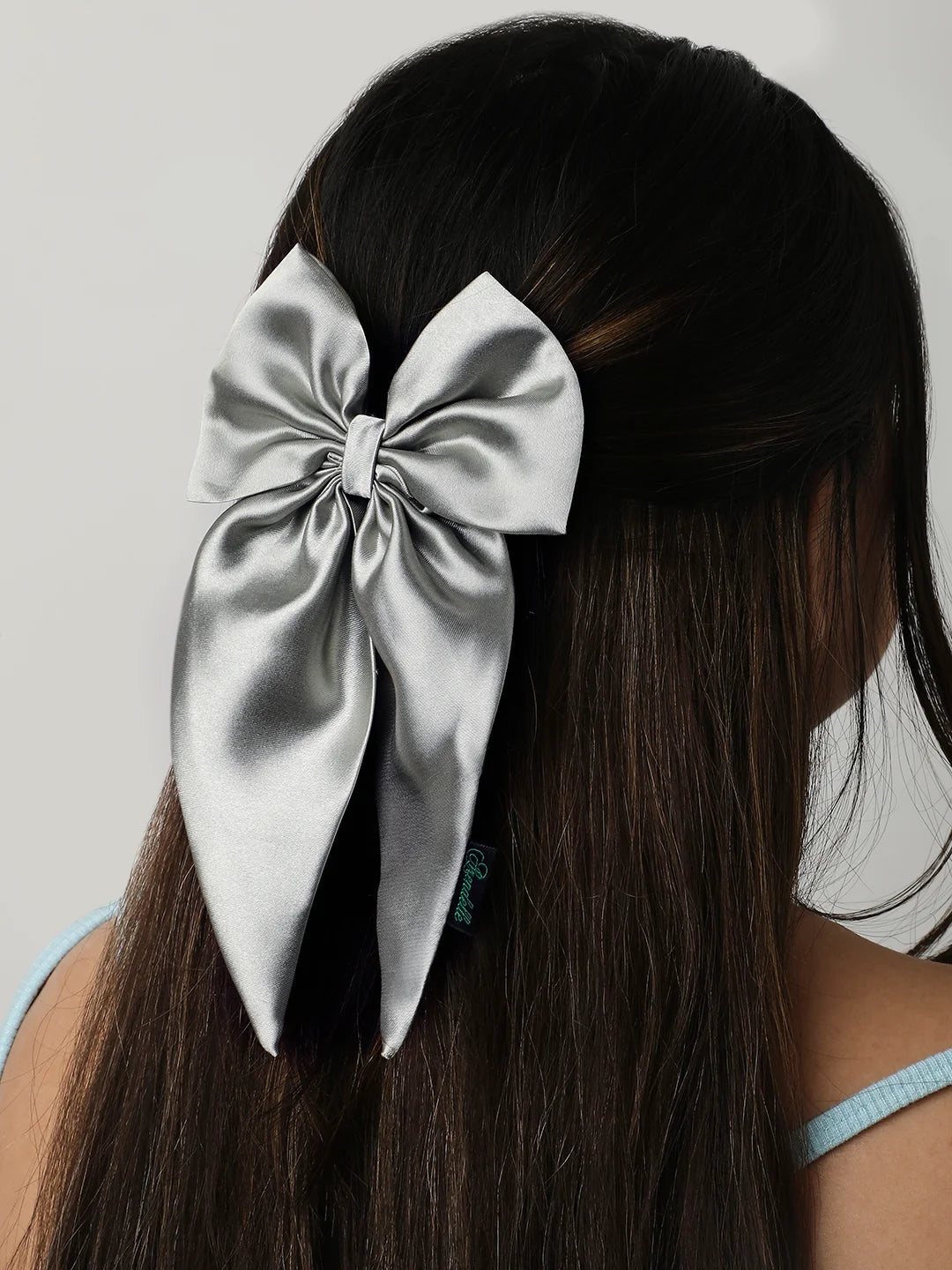 Satin Long Tail Bow  | Bow Hairpin clip  | Anti-Hair Breakage Hairclips