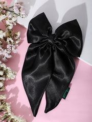 Combo of 3 Satin Long Tail Bow In Black [ABW007.007.007]