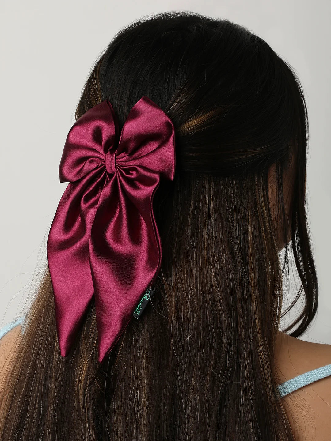 Satin Long Tail Bow  | Bow Hairpin clip  | Anti-Hair Breakage Hairclips