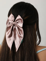 Combo of 2 Satin Long Tail Bow In Pearl and Stardust [ABW004.010]