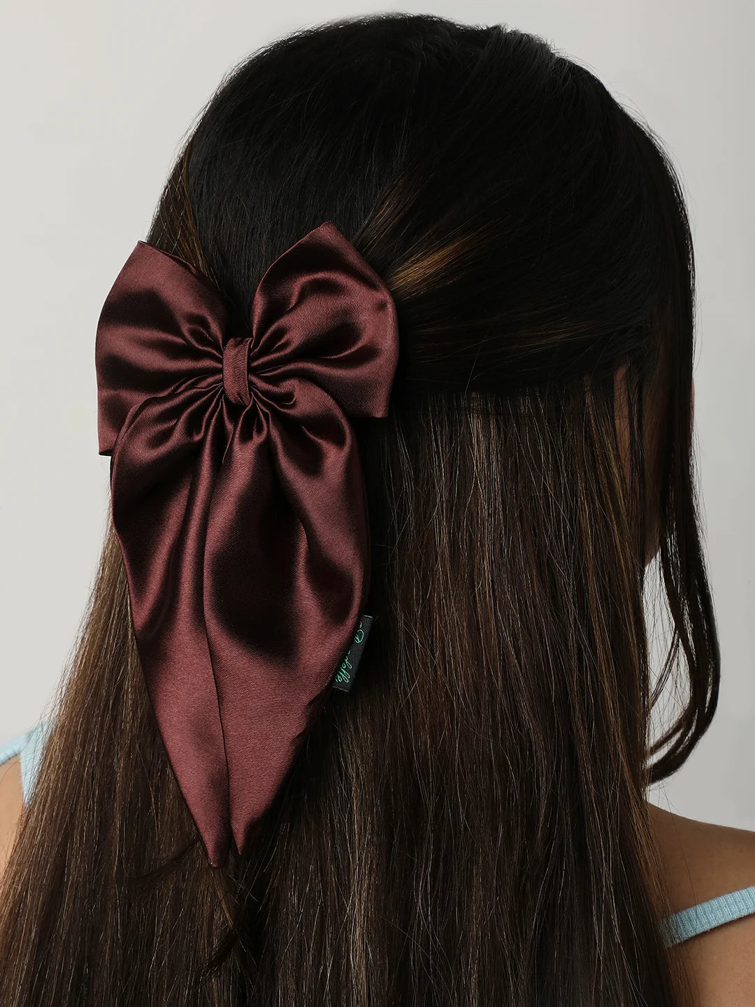 Satin Long Tail Bow  | Bow Hairpin clip  | Anti-Hair Breakage Hairclips