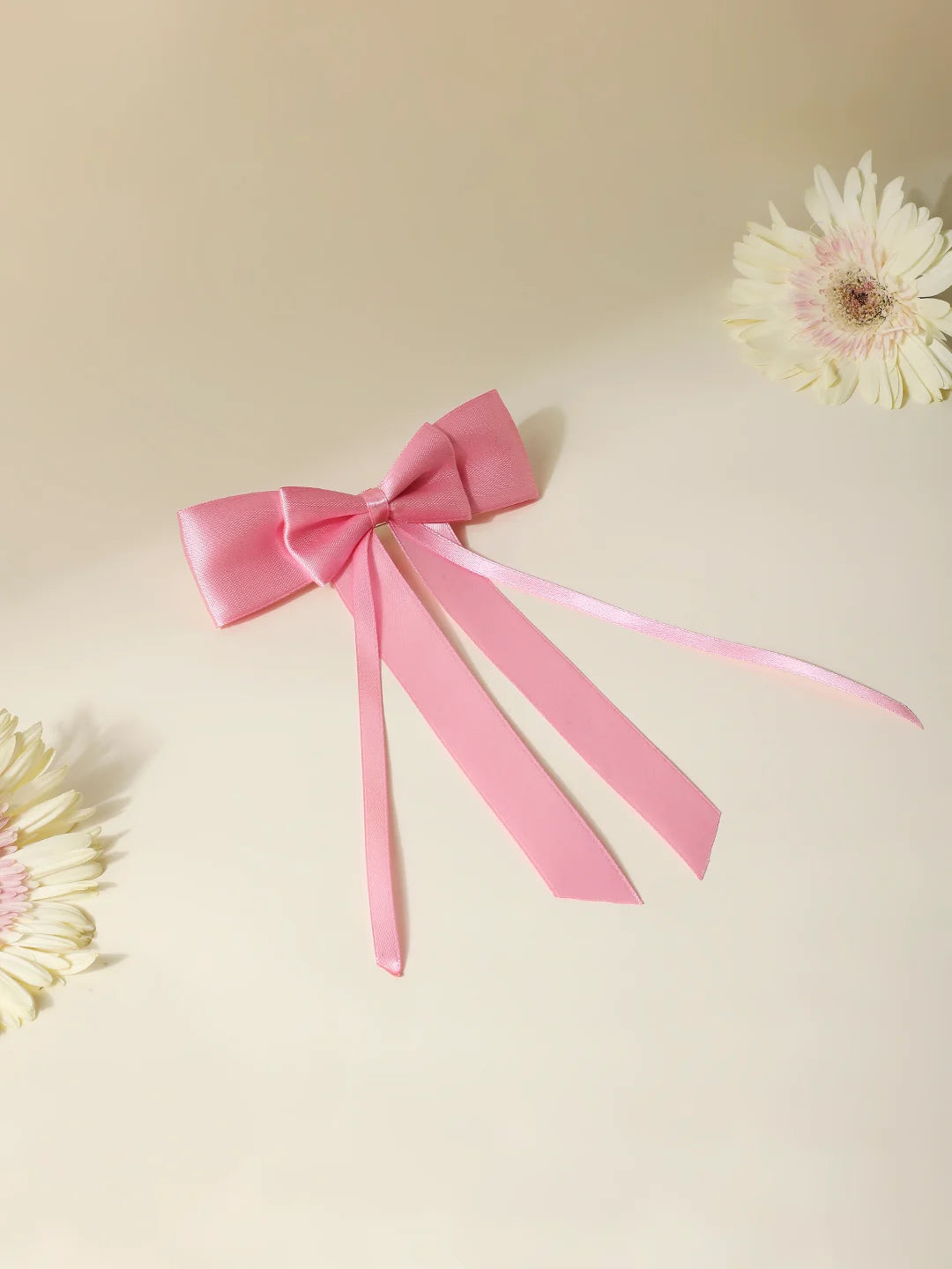 Satin Silk Ribbon Long Tail Double Bow - Large