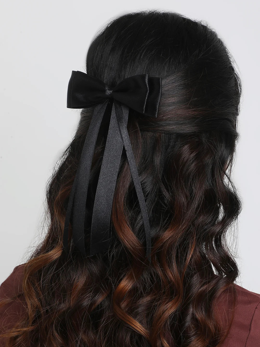 Satin Silk Ribbon Long Tail Double Bow - Large