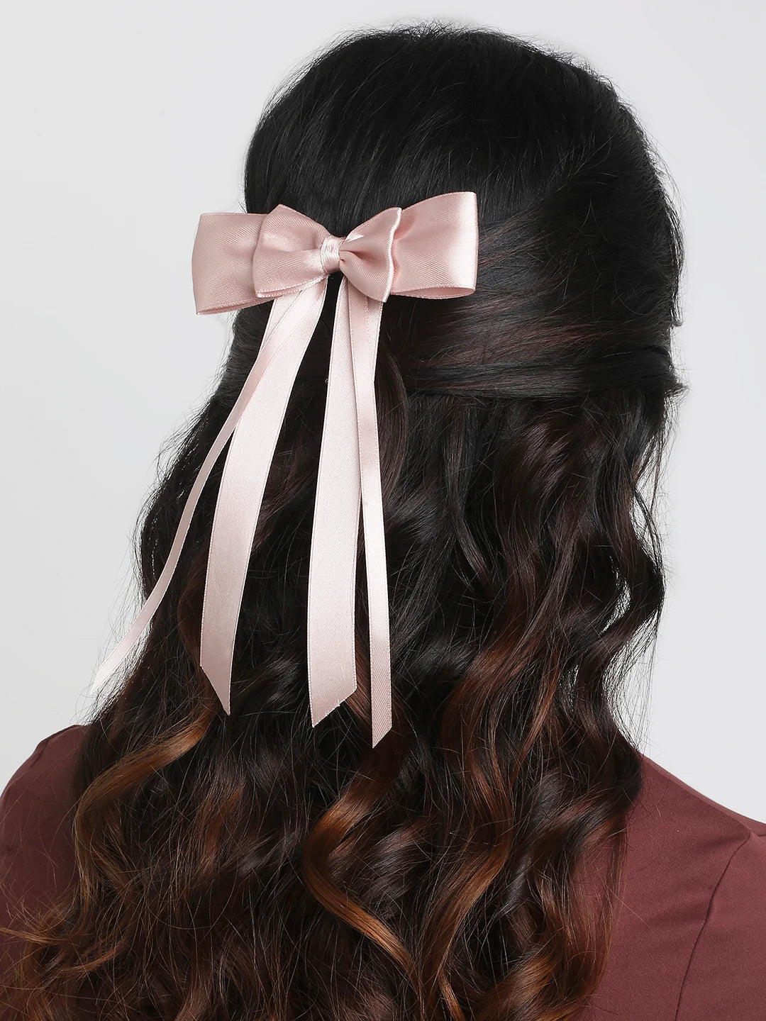 Satin Silk Ribbon Long Tail Double Bow - Large