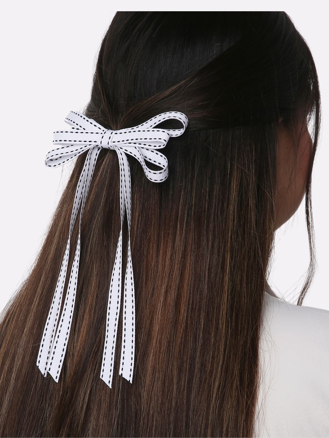 Grosgrain Ribbon Long Tail Petite Hair Bow