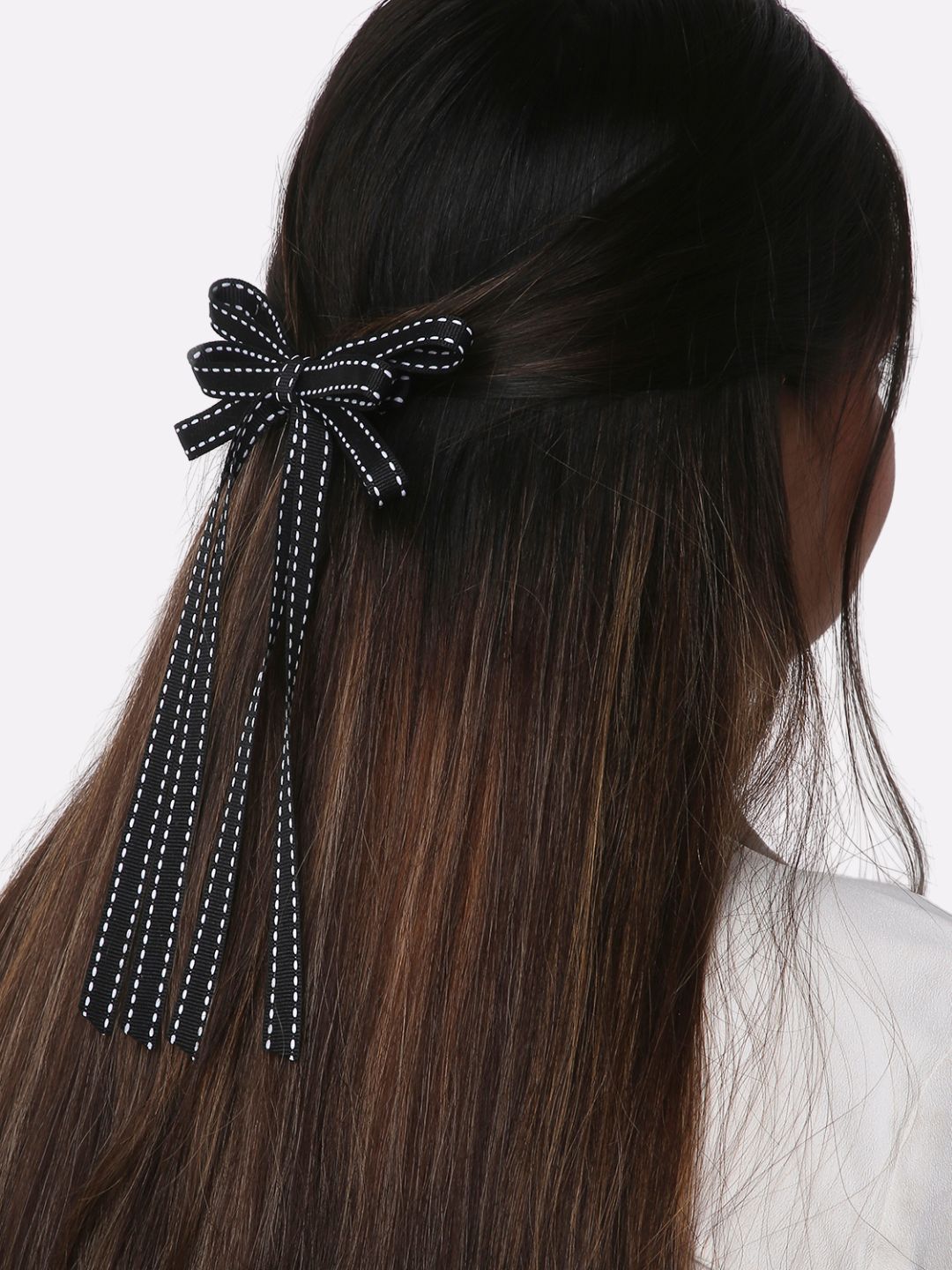 Grosgrain Ribbon Long Tail Petite Hair Bow