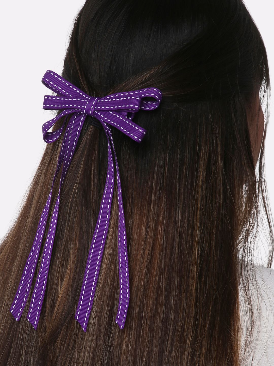 Grosgrain Ribbon Long Tail Petite Hair Bow