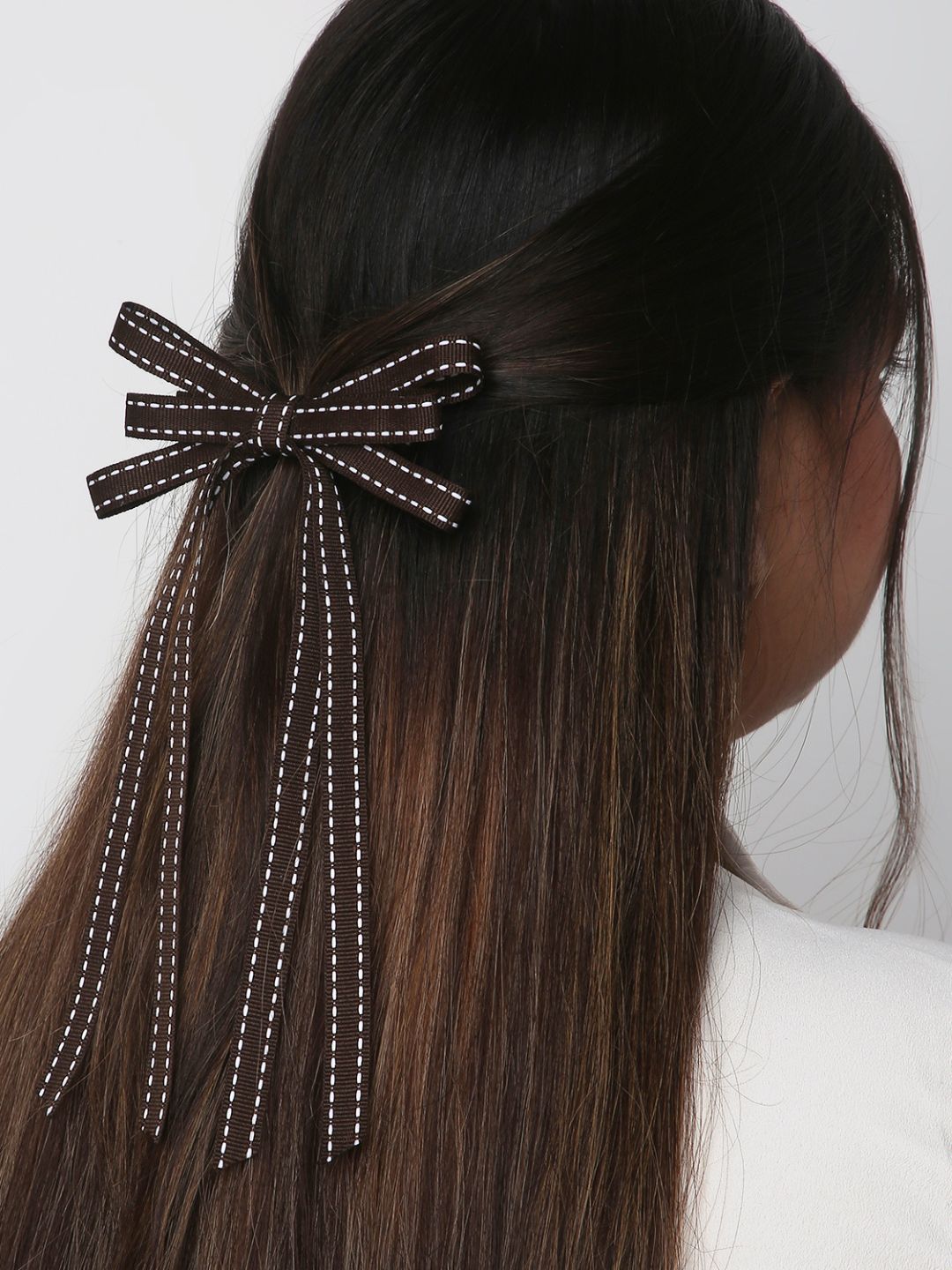 Grosgrain Ribbon Long Tail Petite Hair Bow