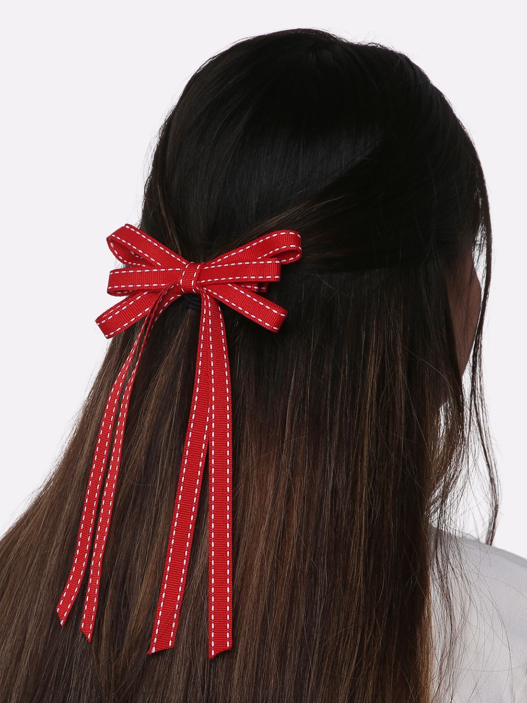 Grosgrain Ribbon Long Tail Petite Hair Bow