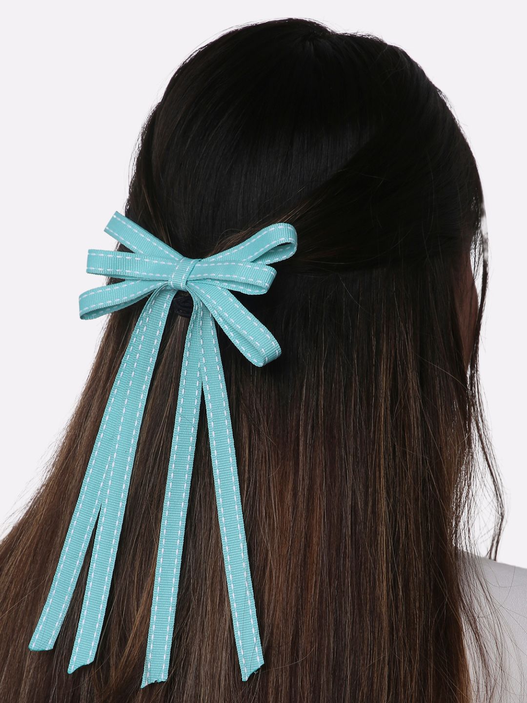 Grosgrain Ribbon Long Tail Petite Hair Bow