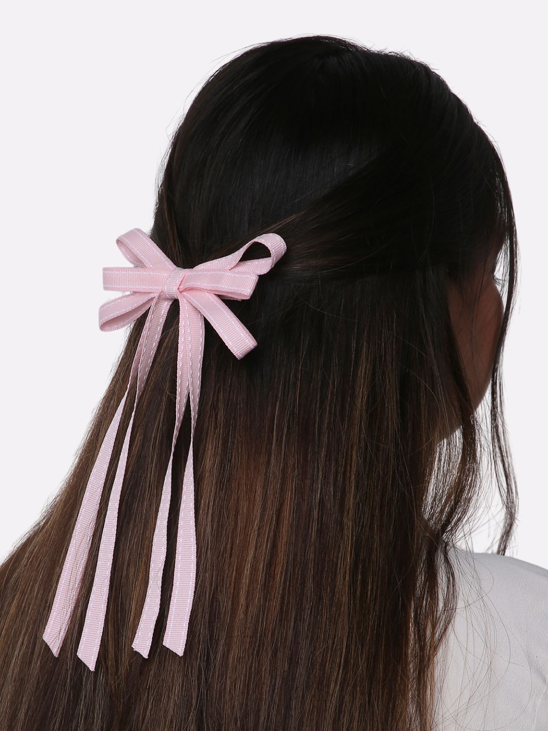 Grosgrain Ribbon Long Tail Petite Hair Bow