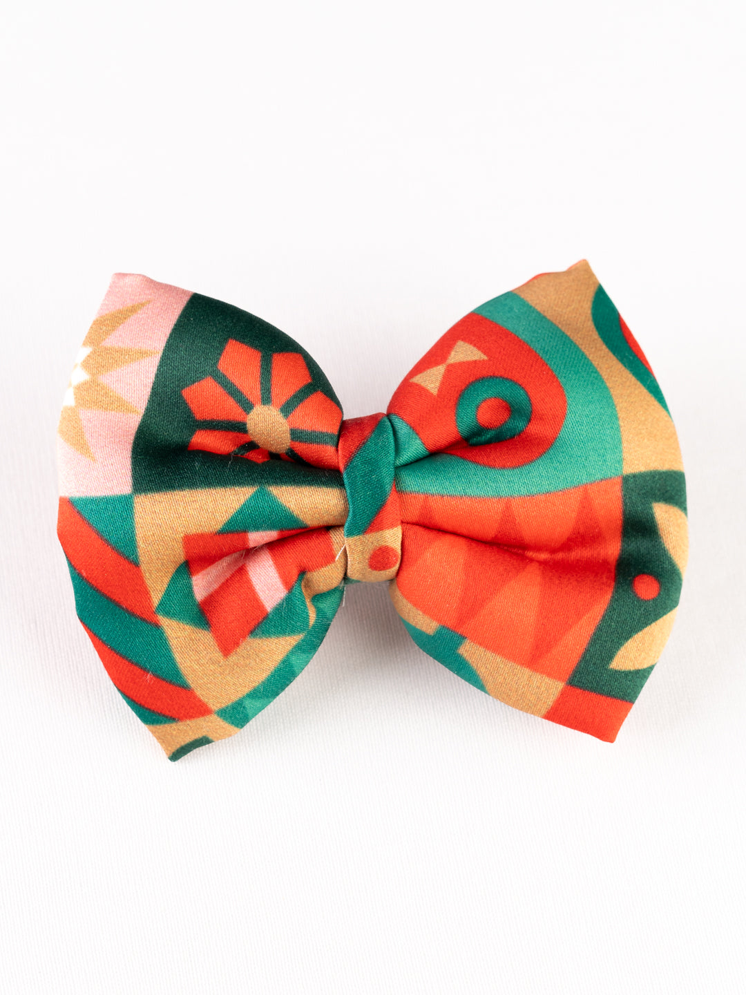 Christmas Geometric Theme Red Hair Bow [ABW097]