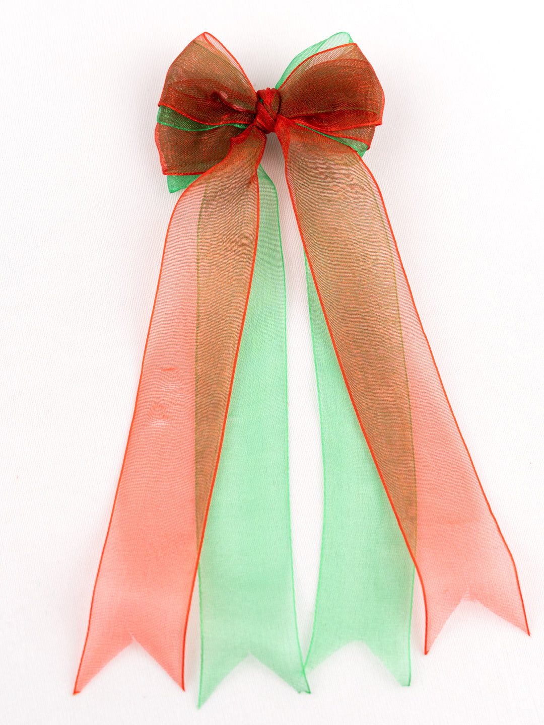 Christmas Special Combo of Organza and Printed Hair Bows for Girls ABW109]