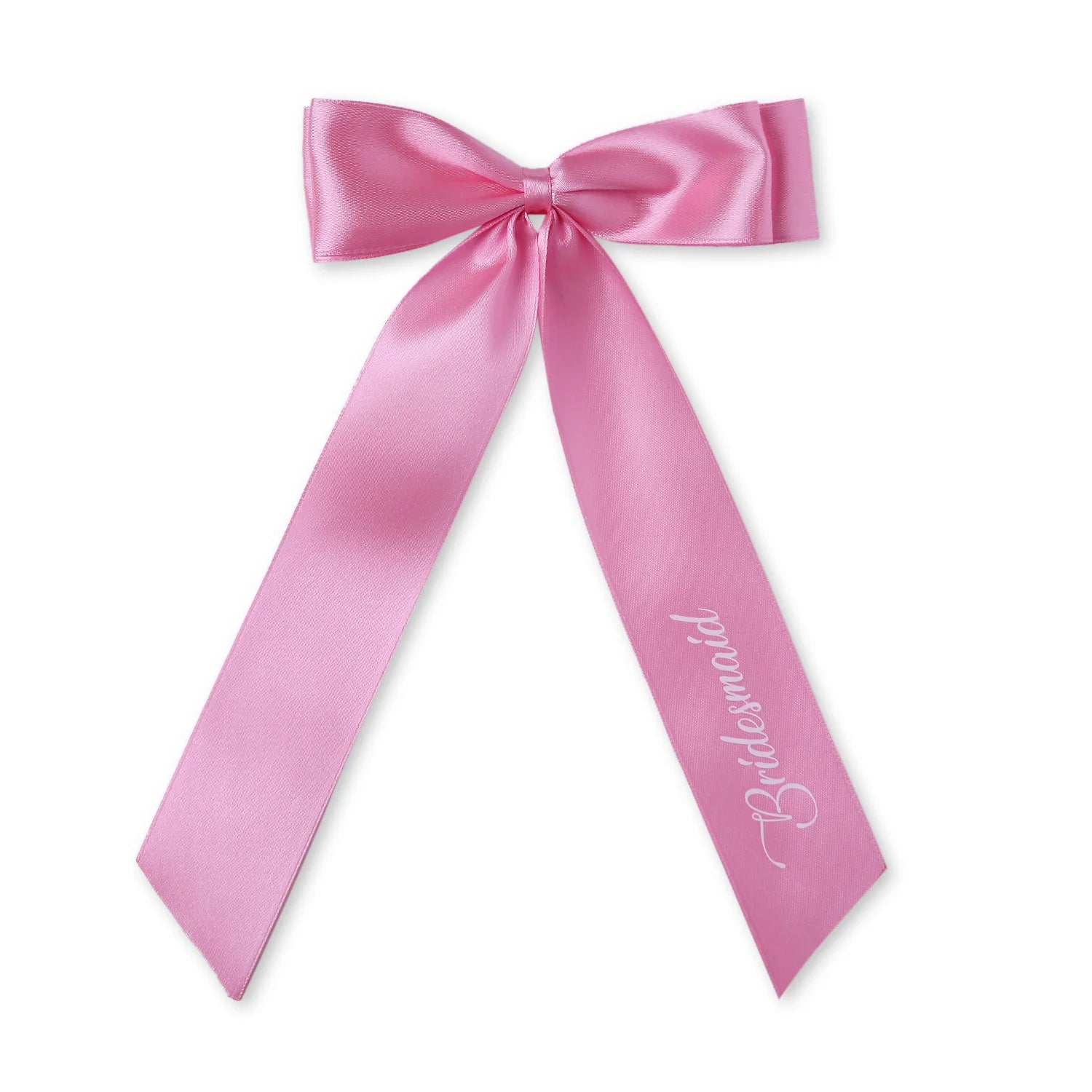Satin Silk Long Tail BRIDESMAID Hair Bow | Wedding Printed Bows | Bridesmaid Bows