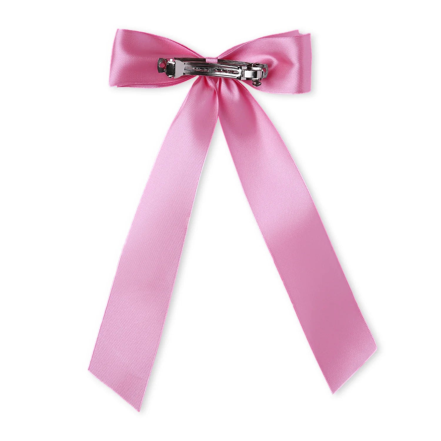 Satin Silk Long Tail BRIDE TRIBE Hair Bow | Wedding Printed Bows | Bridesmaid Bows