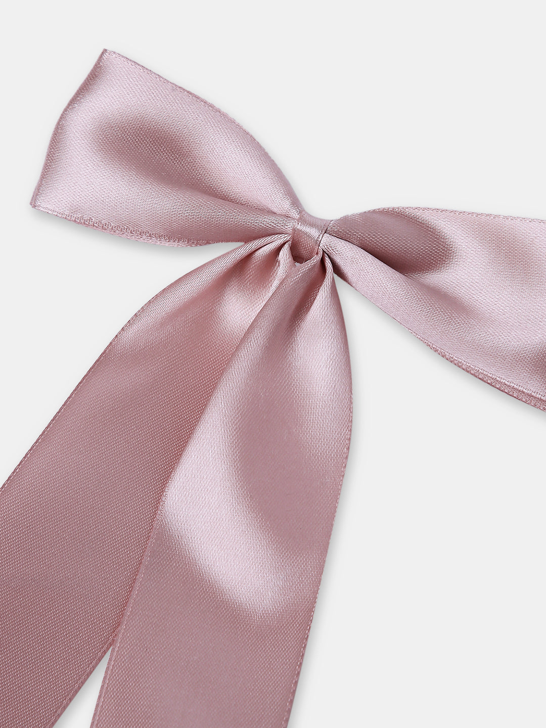 Arendelle Personalized Satin Silk Long Tail Printed Bride Hair Bow In Rose Pink| Wedding Printed Bows | Bridal Bows [ABW117--B]