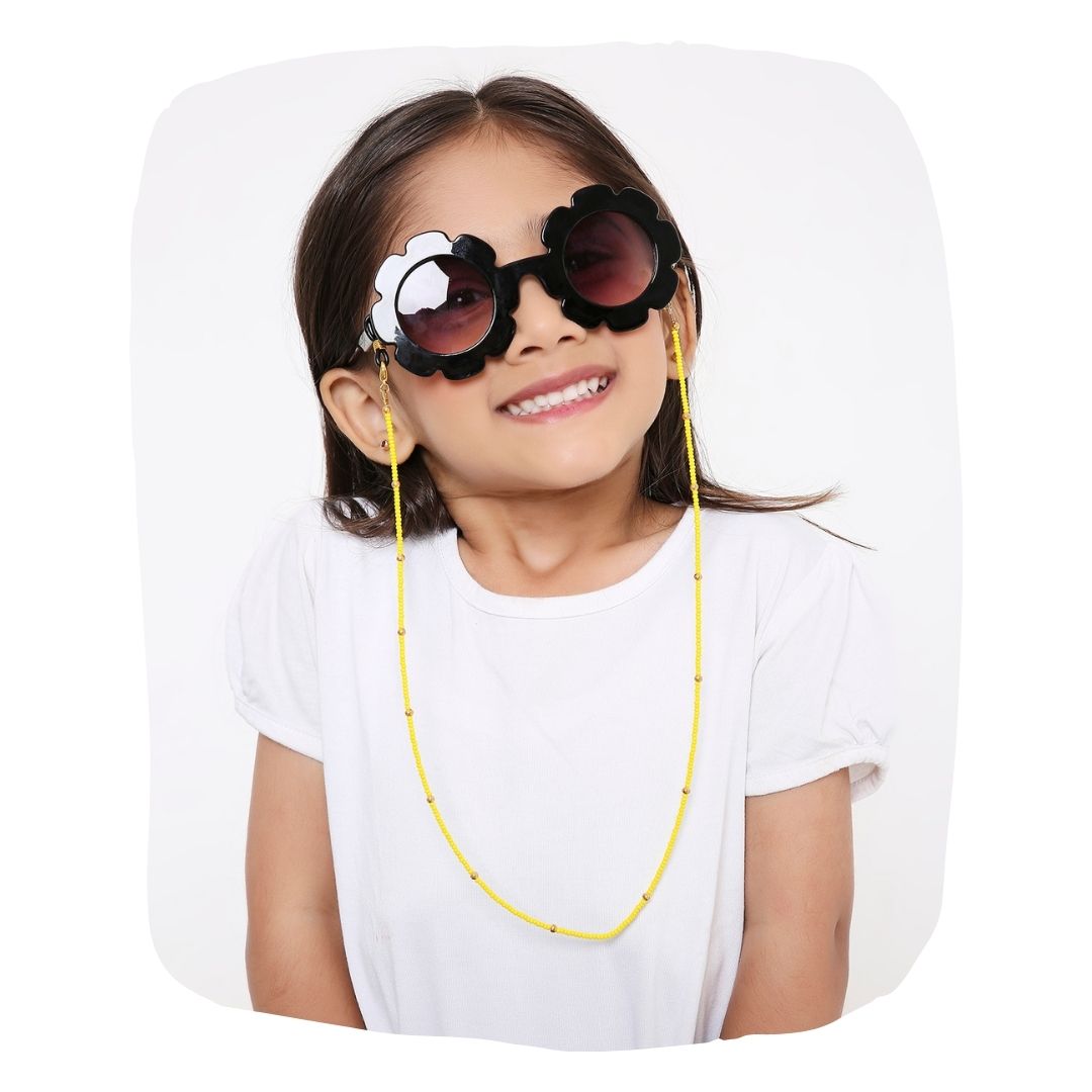 Arendelle Yellow Beaded Sunglass Chain For Girls/Women [AEC002]