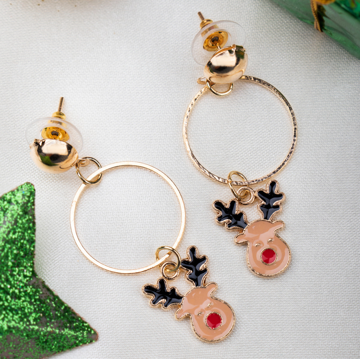 Christmas Special Rudolf the Red Nosed Reindeer Drop Earrings [AER128]