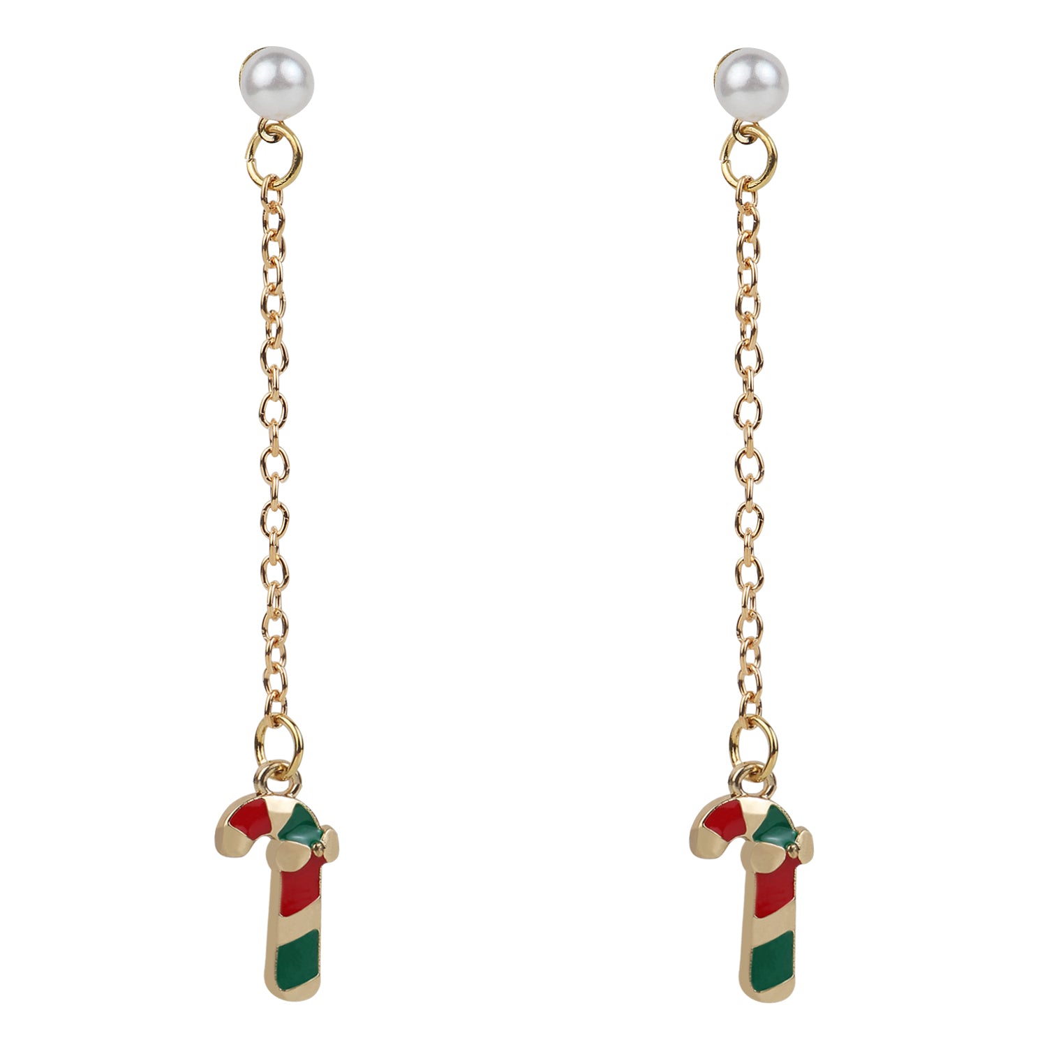 Christmas Special Candy Cane Drop Earrings [AER131]