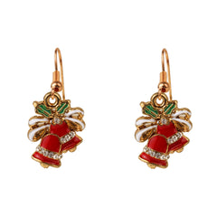 Christmas Special Double Bell Drop Earrings [AER132]