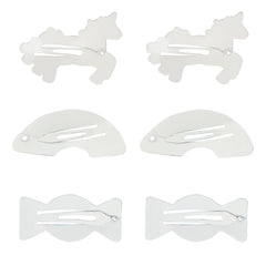 Unicorn, Rainbow & Candy Hair Pins – Set of 3 Pairs [AHA015]