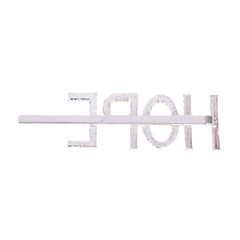 Silver Glitter "HOPE" Hairpin – Metal Clip [AHA055]