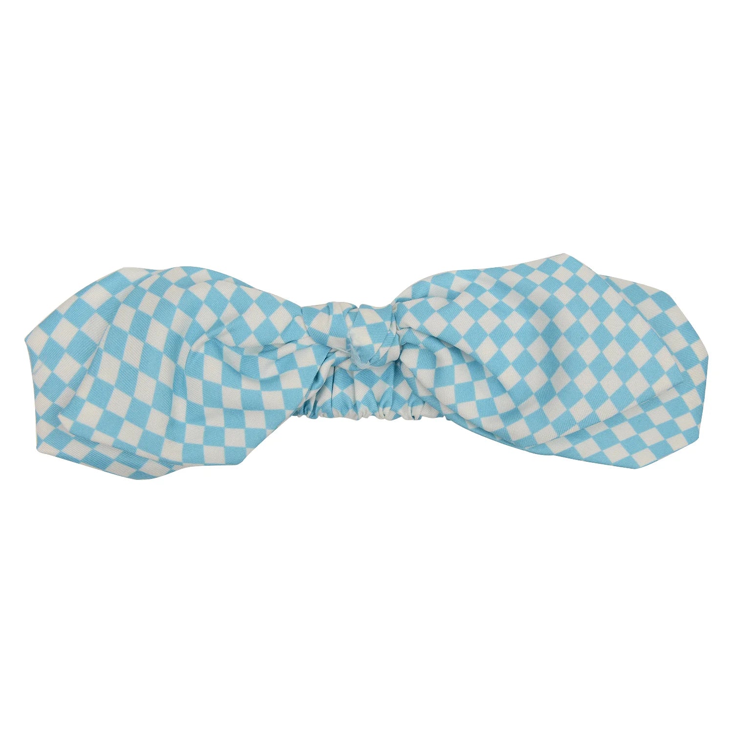 Green Checks Rabbit Ear Knot Baby Headband [AHA072]