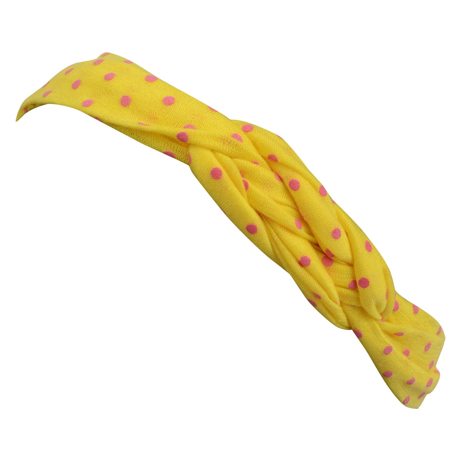 Yellow Twisted Design Baby Headband – Soft & Stretchable [AHA074]